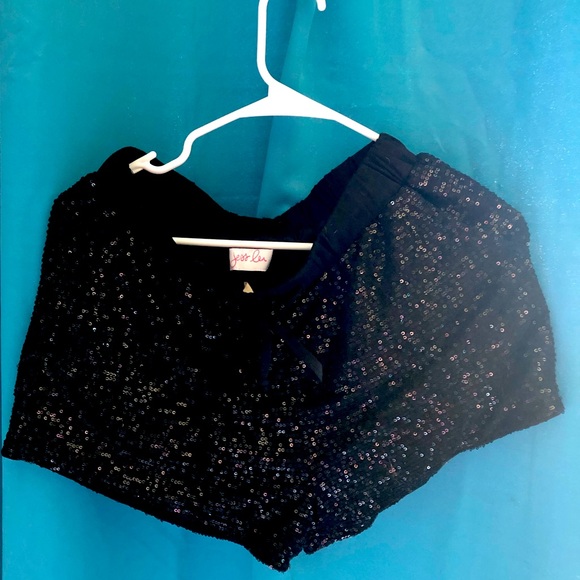 Black sparkle shorts with drawstring from Jess Lea, size small - Picture 2 of 3